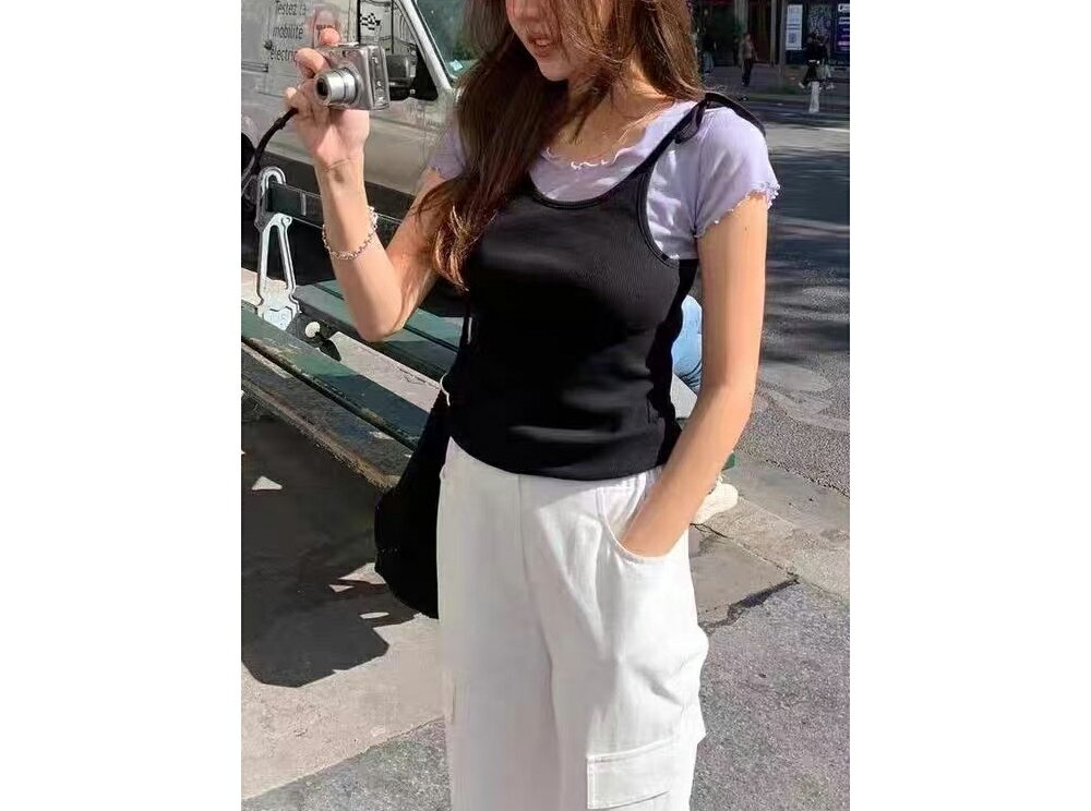 ベシノースリーブTシャツ ノースリーブ Tシャツ レディース｜韓国 E-PICK｜コーディブック 2