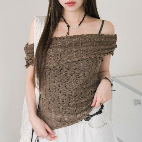 メルキオフショルダーTシャツ半袖T...