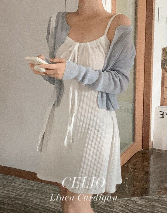 サマーセリオリネン長袖カーディガン カーディガン / ベスト カーディガン レディース｜韓国 FROMDAYONE｜コーディブック