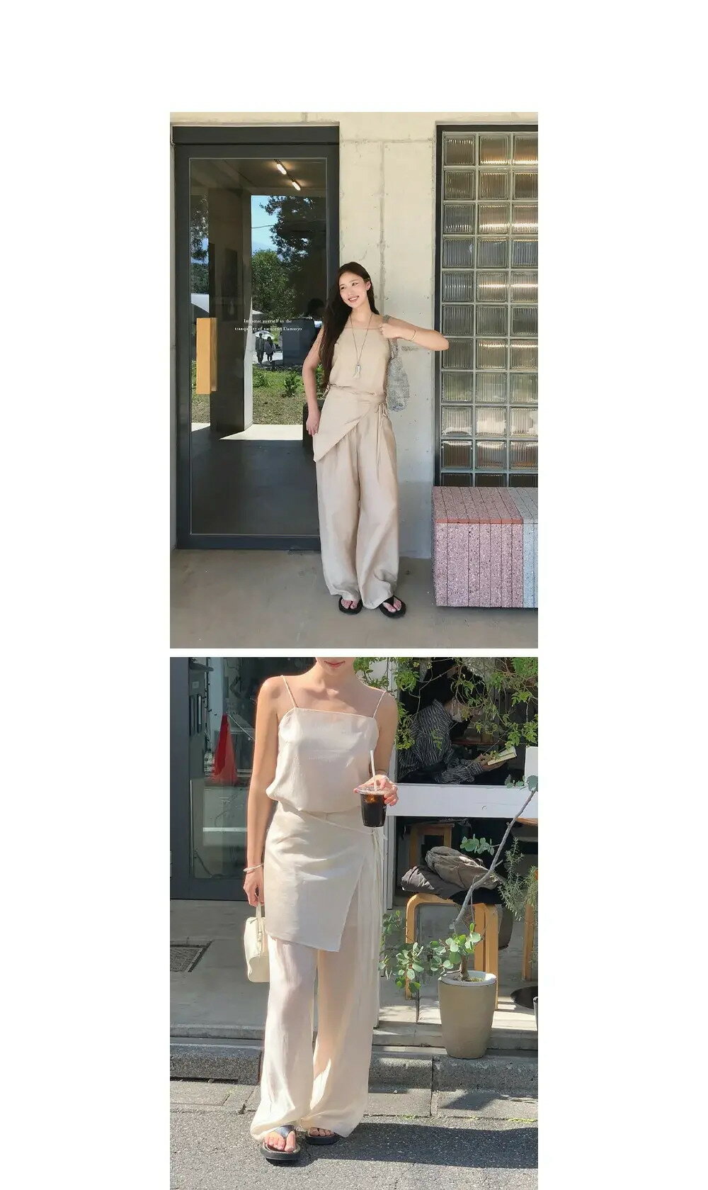 ワンデーウォントルエル ピンタックスラックス パンツ チノパンツ レディース｜韓国 WONLOG｜コーディブック