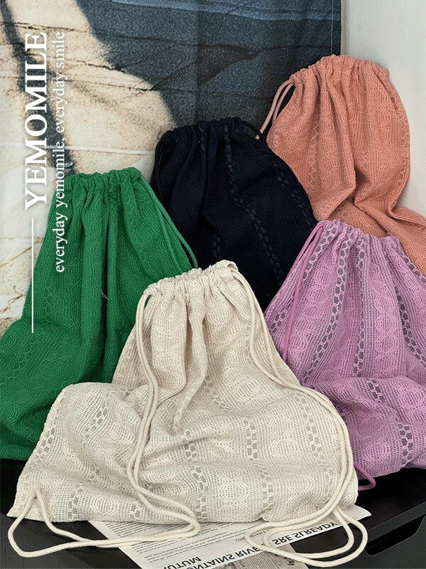 PREVIEW エコルーズストリングバッグ ショルダーバッグ gym-sack レディース｜韓国 yemomile｜コーディ..