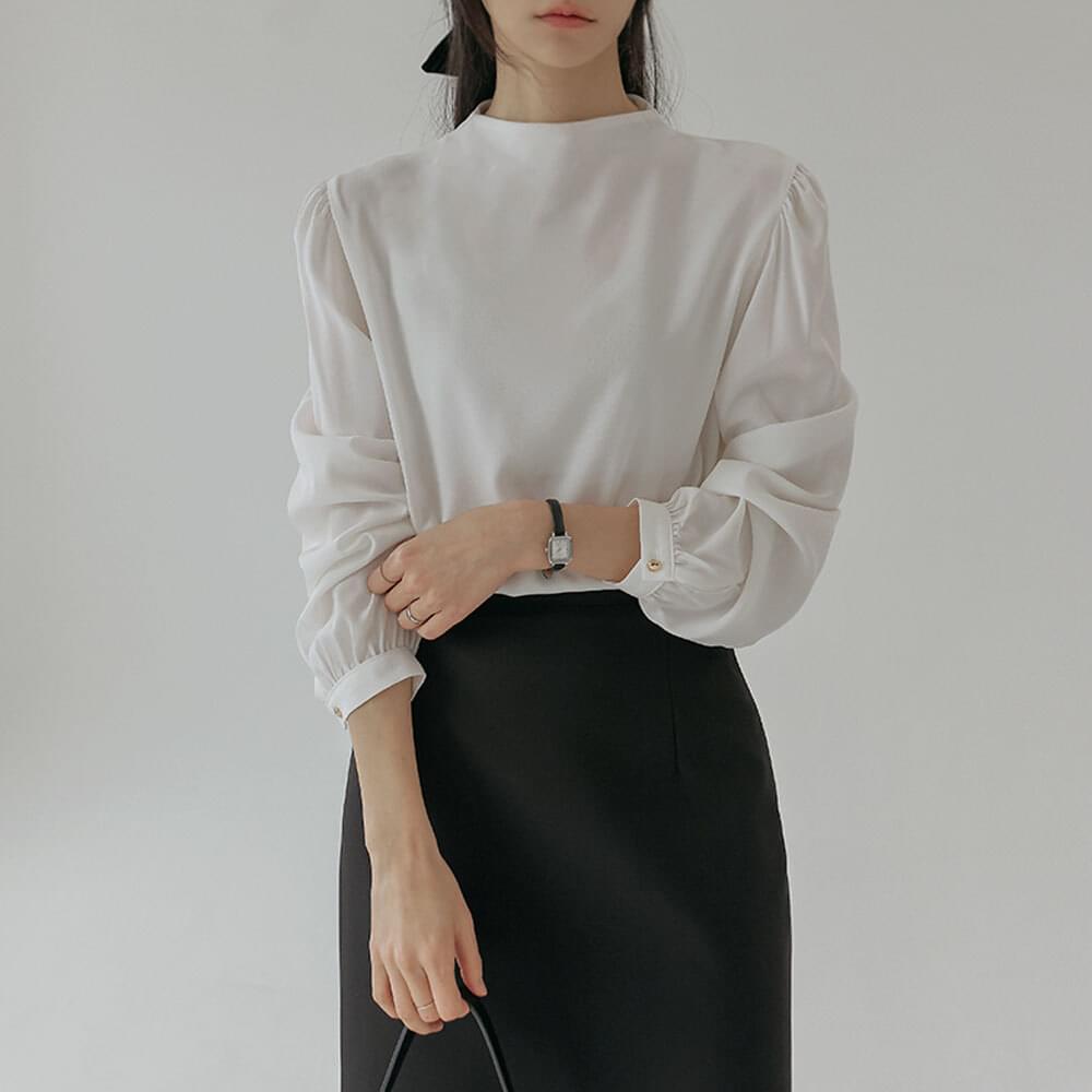 ローズビンソフトバックボタンシャーリングブラウス ブラウス レディース｜韓国 common unique｜コーディブック