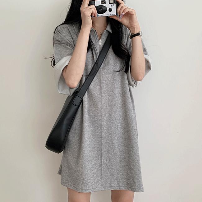 アノラック半袖ワンピース ミディワンピース ピケドレス レディース｜韓国 moodloveroom｜コーディブック