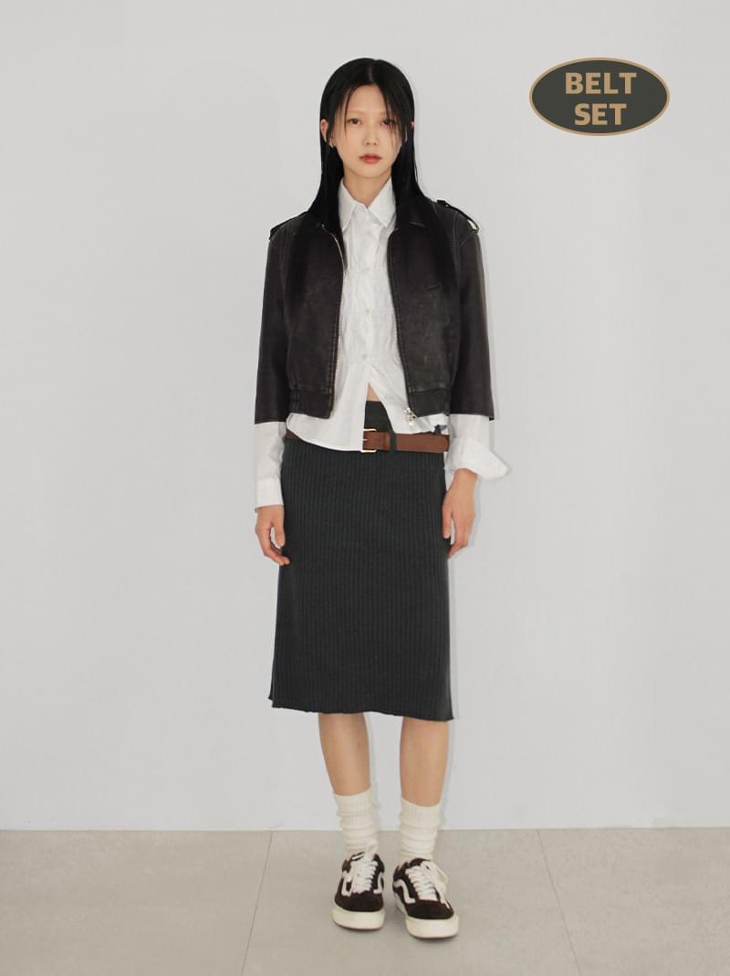 KNIT MIDI SK スカート レディース｜韓国 AAKE｜コーディブック