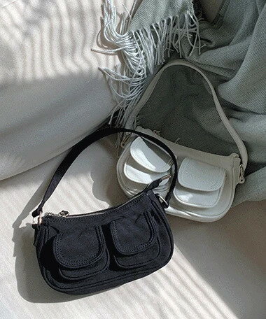 スナイパーツーポケットナイロンショルダーバッグ ショルダーバッグ crossbody-bag レディース｜韓国 DAILYJOU｜コーディブック