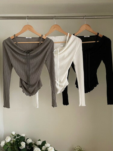 チーズリボンTシャツ 長袖 Tシャツ Tシャツ レディース｜韓国 E-PICK｜コーディブック