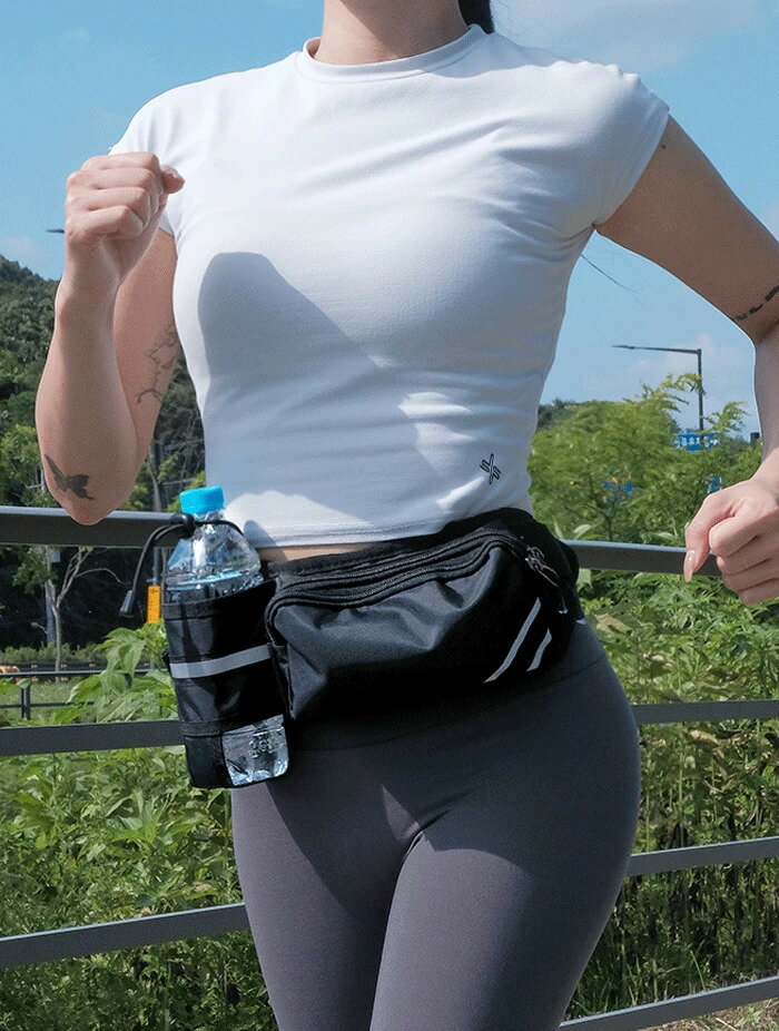 タンブラーポケットマラソンランニングベルトクロスバッグ ショルダーバッグ ベルトポーチ レディース..