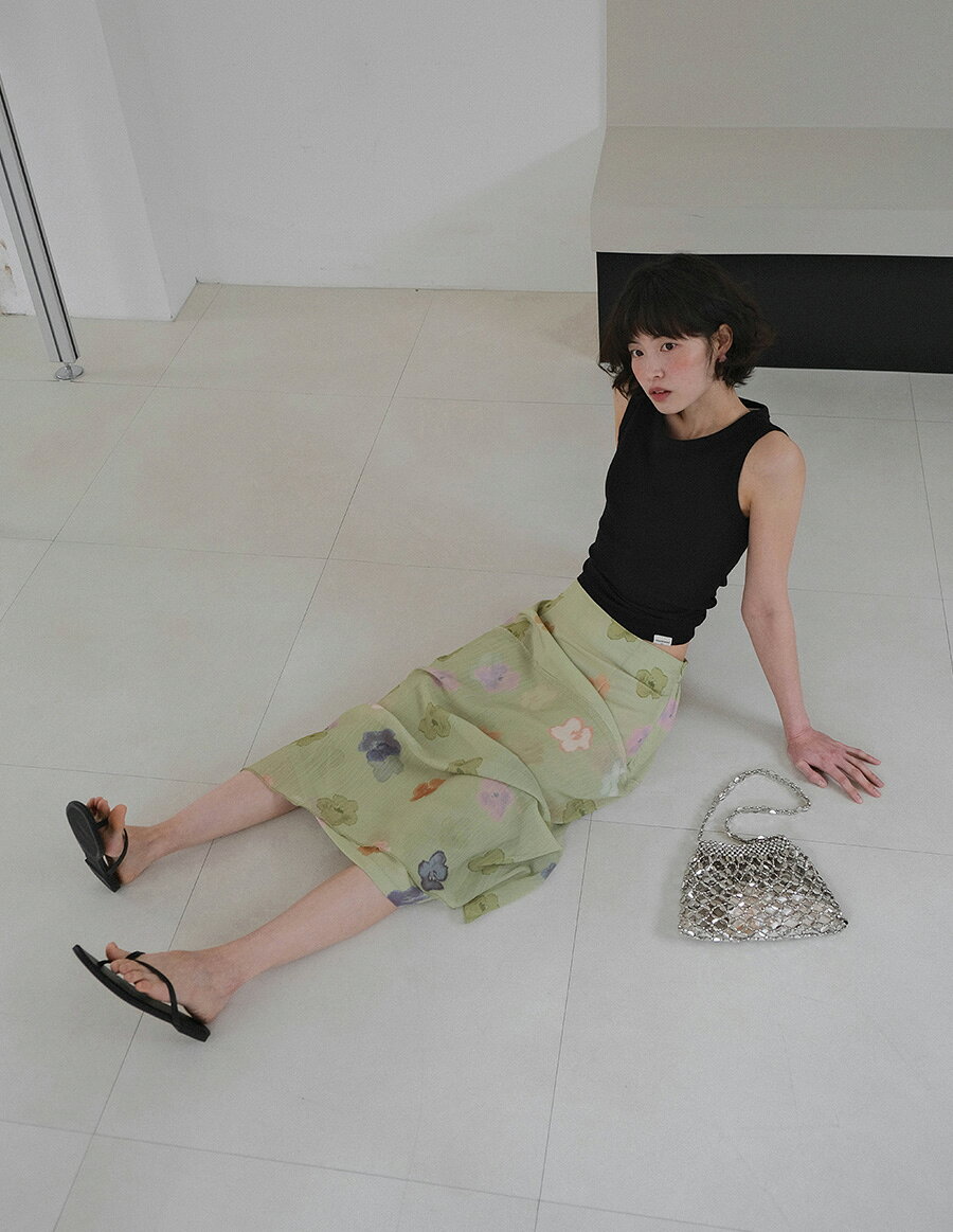 ハワイフラワーロングスカート スカート レディース｜韓国 frombeginning｜コーディブック