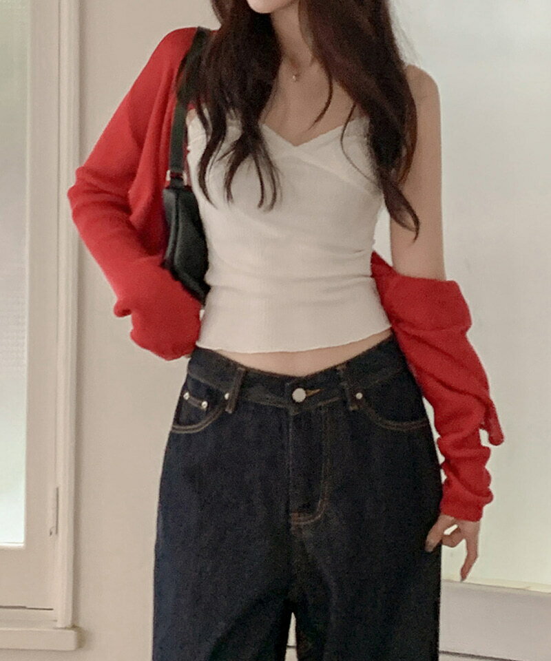 アシーリネン長袖カーディガンニット カーディガン / ベスト Tシャツ レディース｜韓国 J-BLIN｜コーディブック