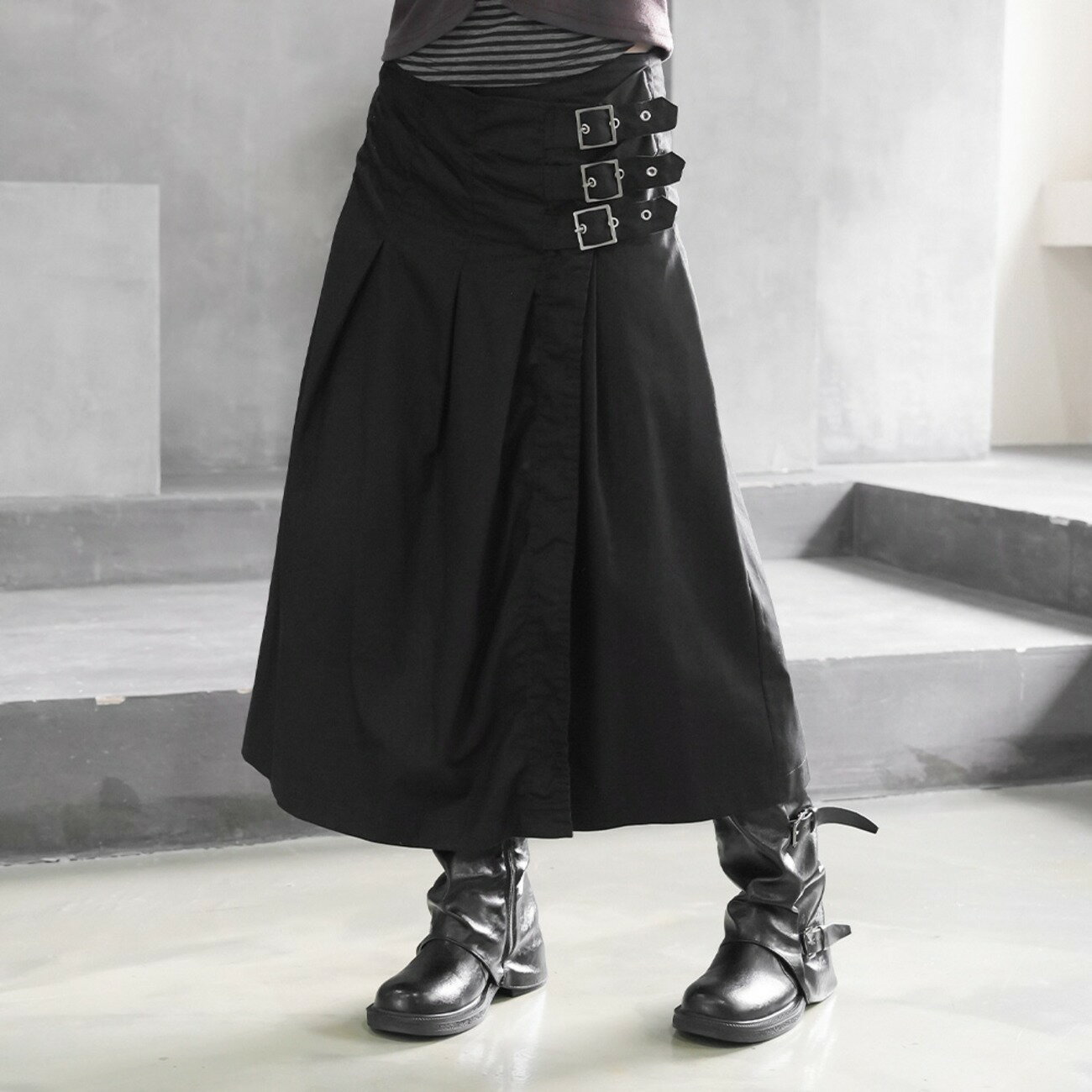 コウプラップバックルロングスカート スカート レディース｜韓国 binary01｜コーディブック