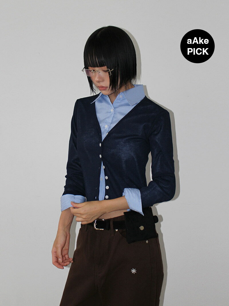 SHEER LAYER CARDIGAN (4color) カーディガン / ベスト カーディガン レディース｜韓国 AAKE｜コーディブック