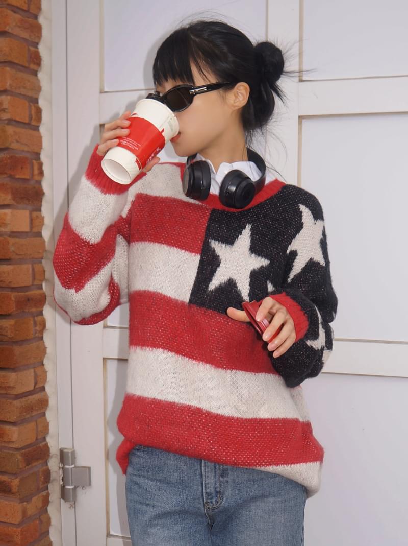 NATIONAL FLAG WOOL NT ニット レディース｜韓国 AAKE｜コーディブック