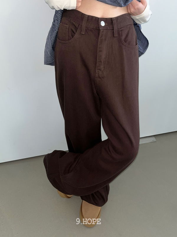 チェストナッツコットンワイドパンツ パンツ レディース｜韓国 kim9hope｜コーディブック