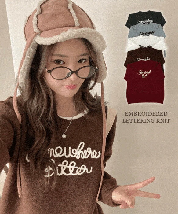 サムバターロゴ刺繍ラウンドネックル...