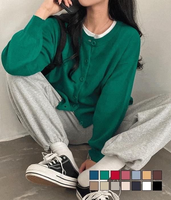 教えてください、卵のカラフルなデイリーラウンドカーディガン カーディガン / ベスト カーディガン レ..