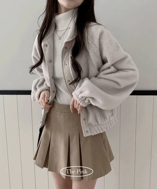 ダンビールーズフィットハイネックフリースフリースジャンパー ジャケット レディース｜韓国 thepink｜..