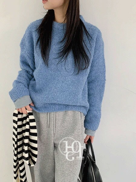 ソフトブークラウンドニット ニット レディース｜韓国 VINT THE VIN｜コーディブック