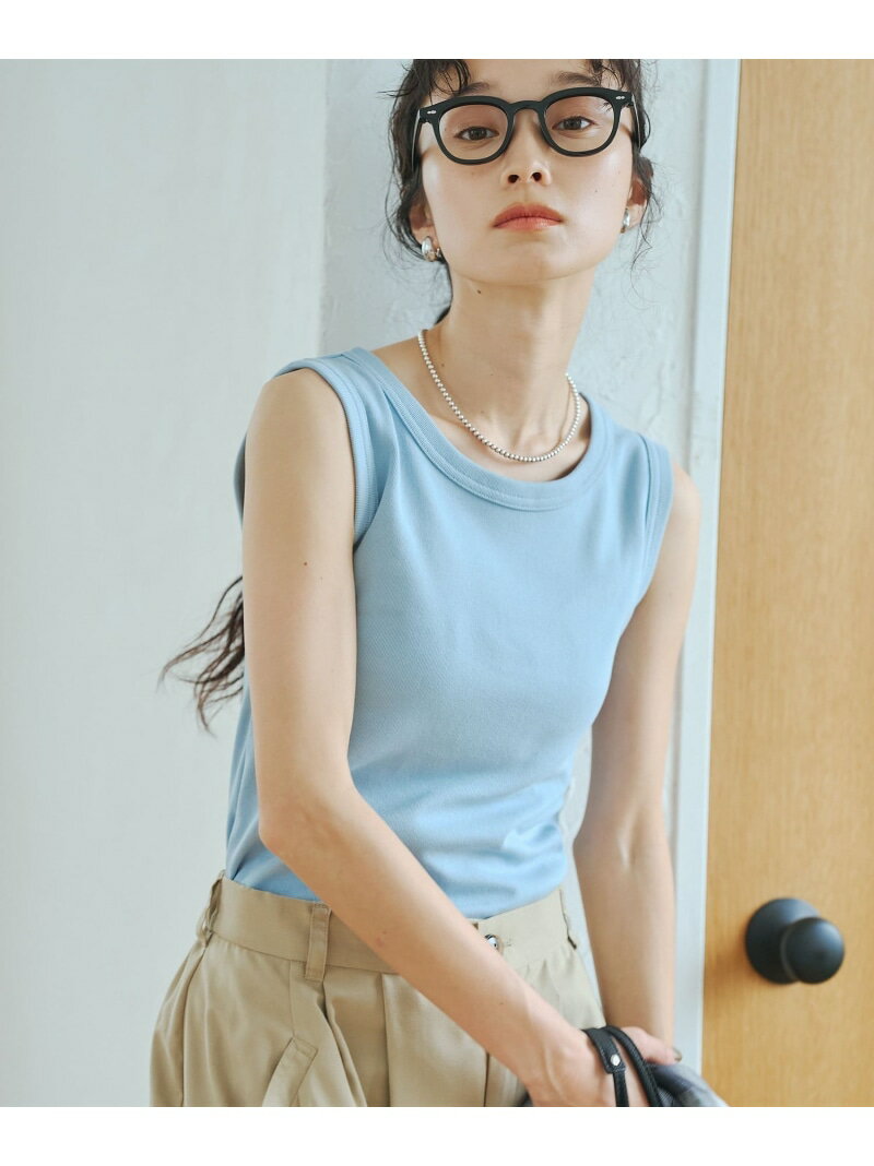 [Restocked/New Colors Available] Basic Ribbed Tank Top (Influencer Featured Item) coen Sleeveless Tank Top Brown Blue Gray White Black Navy [Rakuten Fashion]