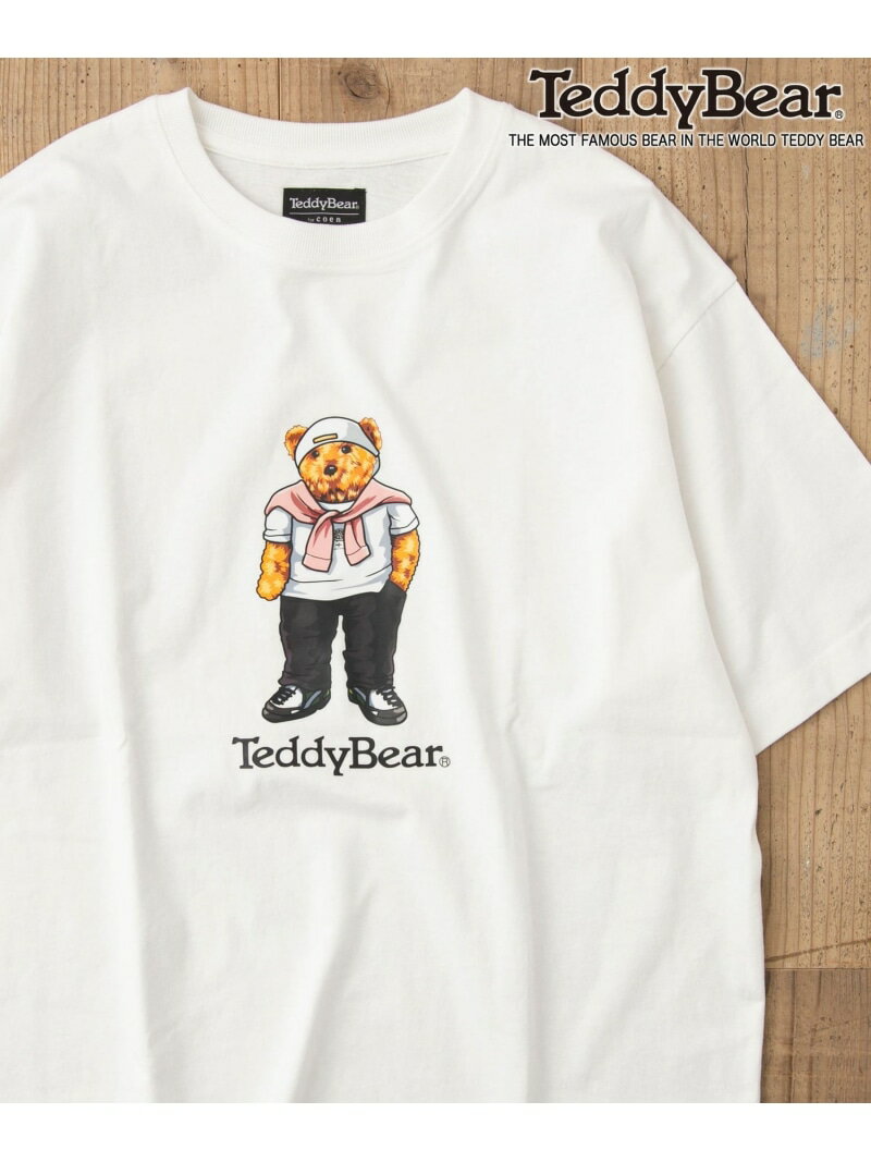 Teddy Bear(テディベア)別注プリントTシャツ coen コーエン トップス カットソー・Tシャツ ホワイト ブラック【先行予約】*[Rakuten Fashion]のサムネイル