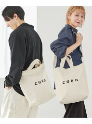 コーエン トートバッグ レディース coen2WAYロゴトートバッグ coen コーエン バッグ トートバッグ ホワイト ブラック[Rakuten Fashion]