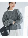 【SALE/55%OFF】ケーブルクロップドニット coen コーエン トップス ニット グレー ネイビー ホワイト【RBA_E】[Rakuten Fashio...