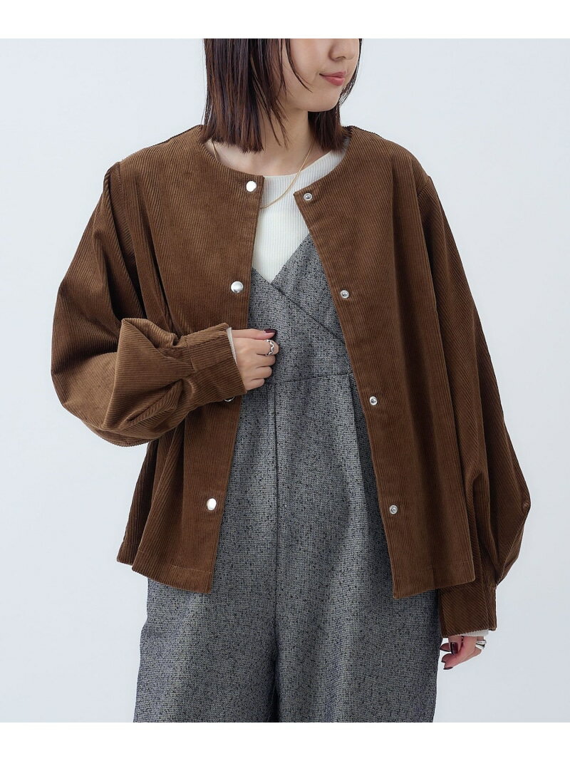 【SALE／40%OFF】コーデュロイノーカラーショートジャケット RONEL コーエン ジャケット・アウター そ..