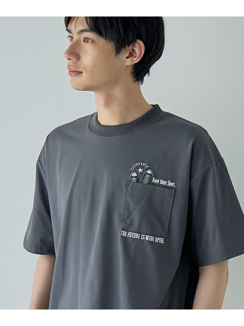 【SALE／15%OFF】【WEB限定】converse(コンバース)エンブレム半袖Tシャツ coen コーエン トップス カットソー・Tシャツ ホワイト グレー ブラック【RBA_E】[Rakuten Fashion]