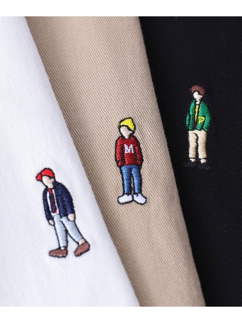 【SALE／18%OFF】"ワンポイント刺繍"アメトラボタンダウンチノシャツ coen コーエン トップス シャツ・ブラウス ベージュ ホワイト ブラック【RBA_E】[Rakuten Fashion]のサムネイル