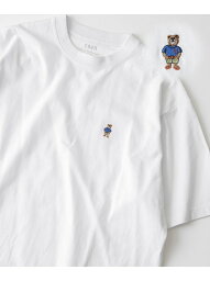 コーエン 服 メンズ USAコットンワンポイントベア刺繍Tシャツ coen コーエン トップス カットソー・Tシャツ ホワイト ブラック[Rakuten Fashion]