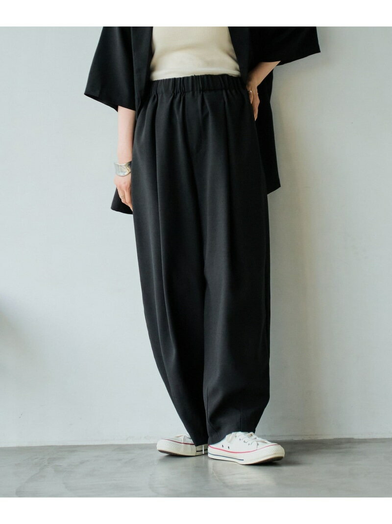 リネンタッチ ポリエステル イージー カーブパンツ coen コーエン パンツ その他のパンツ ホワイト ブラック ベージュ【送料無料】[Rakuten Fashion]のサムネイル