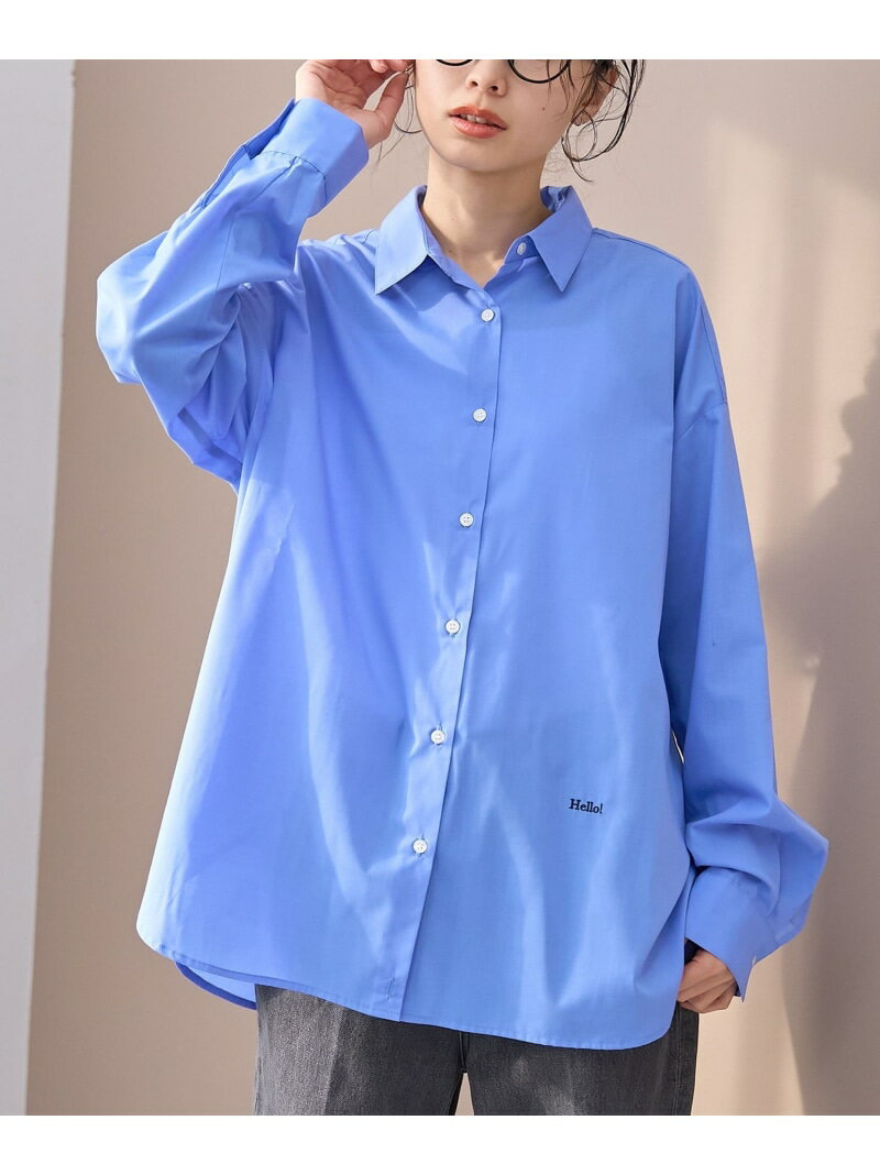 【イージーケア】2wayシャツ_レギュラーカラー coen コーエン トップス シャツ・ブラウス ホワイト ブルー【送料無料】[Rakuten Fashion]