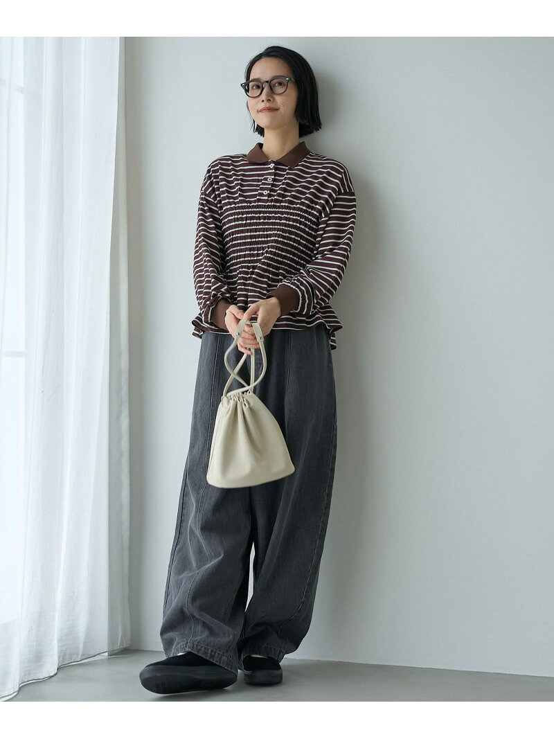 【SALE／30%OFF】ウエストシャーリング マルチボーダーラガーシャツ coen コーエン トップス ポロシャツ ブラウン グリーン【RBA_E】[Rakuten Fashion] coen-10025627 coen サンプル画像3