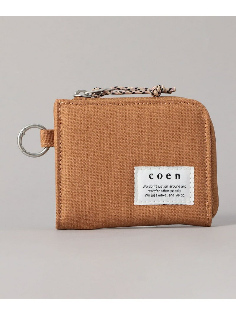 キャンバスPVCコインケース coen コーエン 財布・ポーチ・ケース コインケース・小銭入れ・札入れ ブラ..