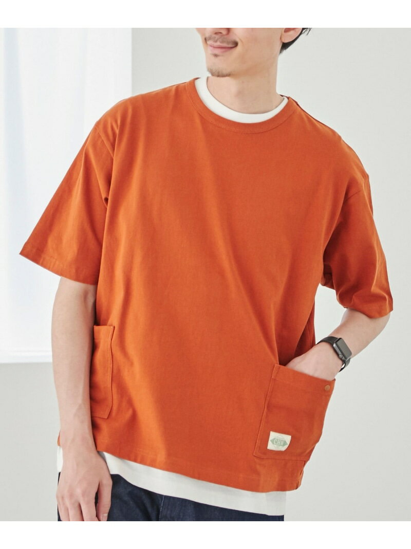ガーデンポケットTシャツ coen コーエン トップス カットソー・Tシャツ ブラウン ホワイト グレー ブルー[Rakuten Fashion]のサムネイル
