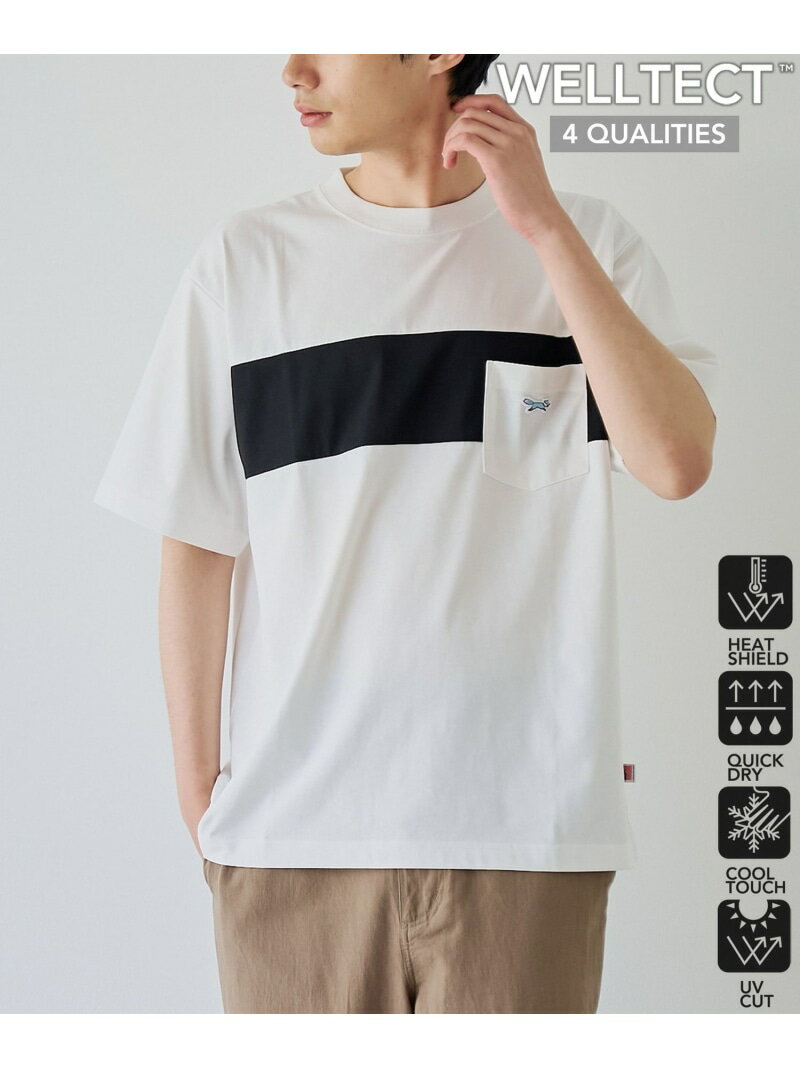 【UVカット・接触冷感・吸水速乾・遮熱性】Penneys * WELLTECT 別注配色切り替えTシャツ coen コーエン トップス カットソー・Tシャツ ブラック ホワイト【先行予約】*[Rakuten Fashion]