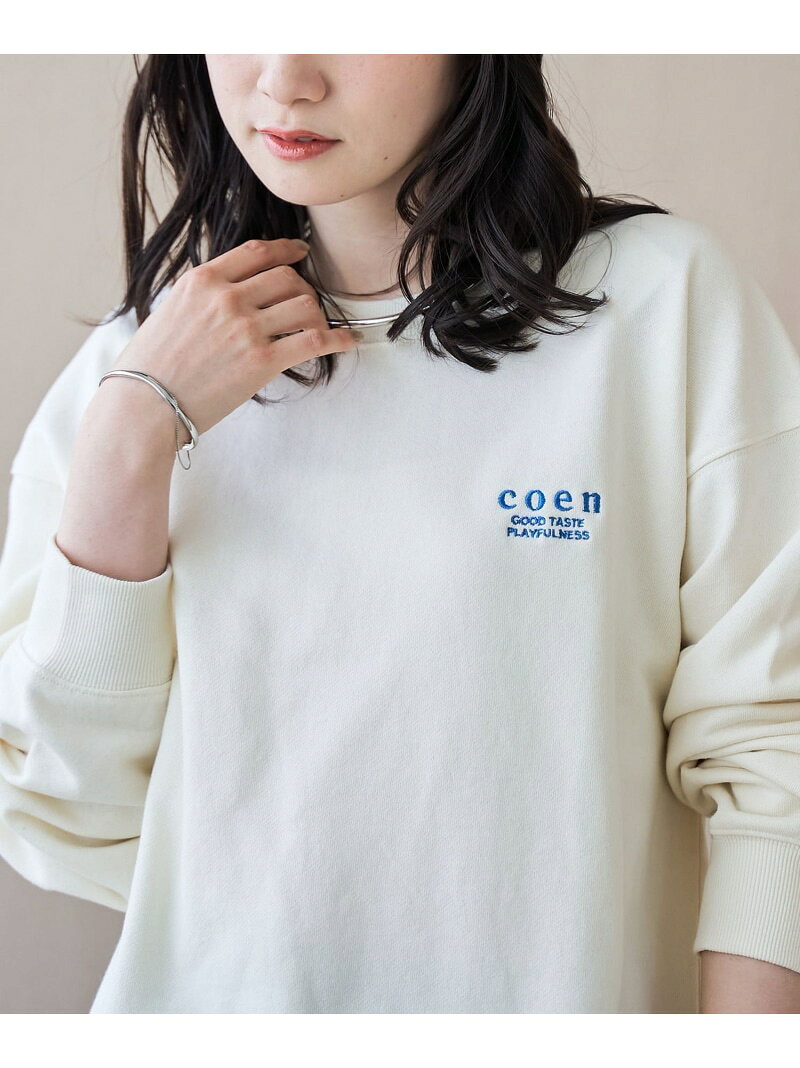 【SALE／30%OFF】【新色登場】COEN(コーエン)ロゴ刺繍 C/N裏毛スウェット coen コ...