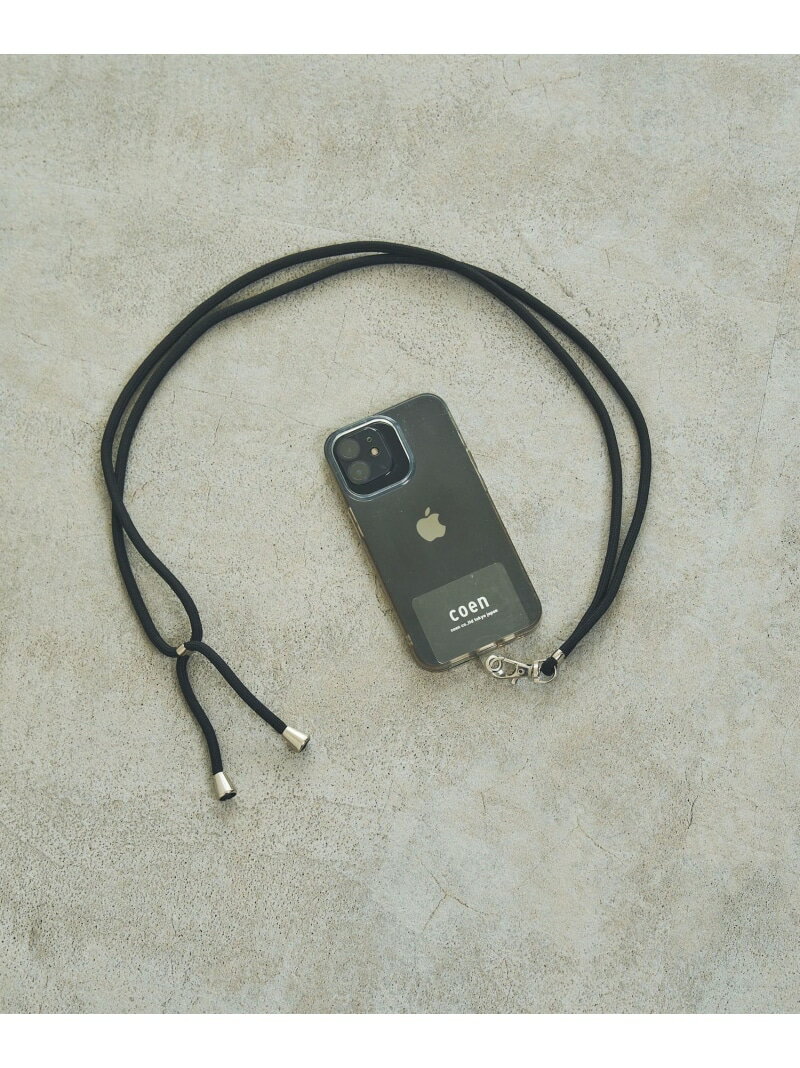 【SALE／27%OFF】スマホショルダーストラップ coen コーエン ファッション雑貨 チャーム・キーチェーン ブラック オレンジ イエロー グリーン ブルー パープル【RBA_E】[Rakuten Fashion]のサムネイル