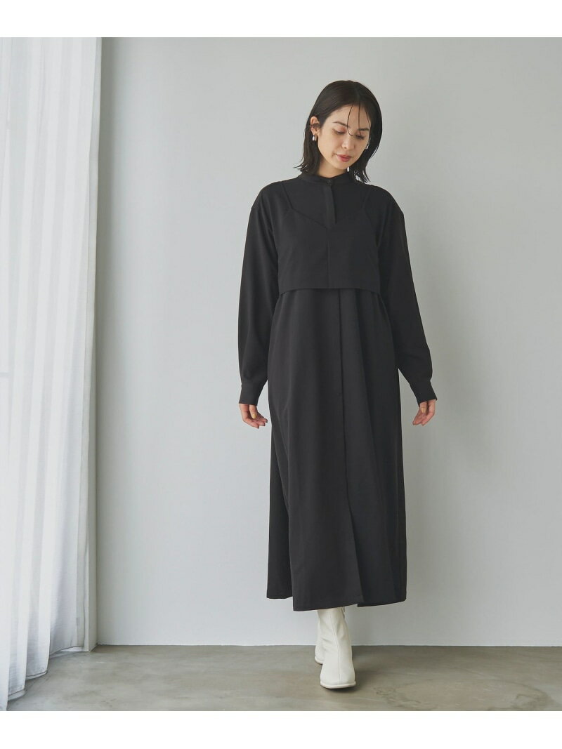 【SALE／41%OFF】レイヤードシャツワンピース RONEL コーエン ワンピース・ドレス シャツワンピース ベージュ ブラック【RBA_E】【送料無料】[Rakuten Fashion]