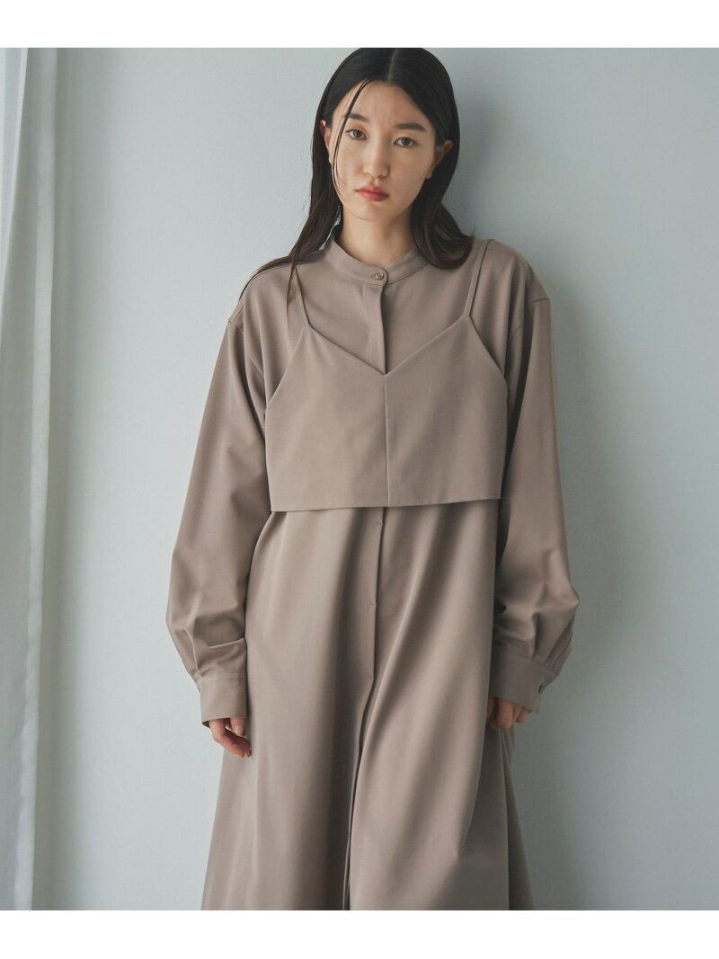 【SALE／41%OFF】レイヤードシャツワンピース RONEL コーエン ワンピース・ドレス シャツワンピース ベージュ ブラック【RBA_E】【送料無料】[Rakuten Fashion]