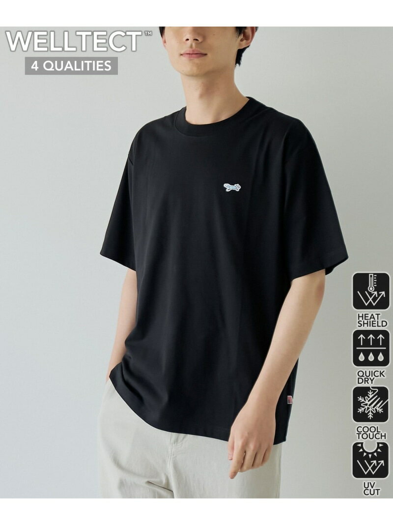 【UVカット・接触冷感・吸水速乾・遮熱性】Penneys * WELLTECT 別注ワンポイントTシャツ coen コーエン トップス カットソー・Tシャツ ベージュ ホワイト ブラック ネイビー【先行予約】*[Rakuten Fashion]