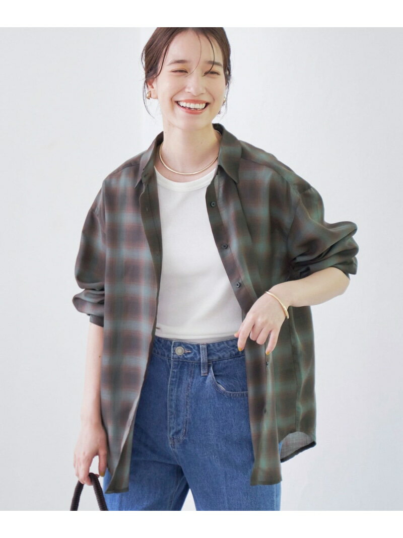 【SALE／40%OFF】オンブレチェック シアーレギュラーシャツ coen コーエン トップス シャツ・ブラウス ..