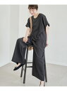 【セットアイテム】リネンタッチTブラウスセットアップ coen コーエン ワンピース・ドレス ワンピース ブラウン ベージュ グレー【先行予約】*【送料無料】[...