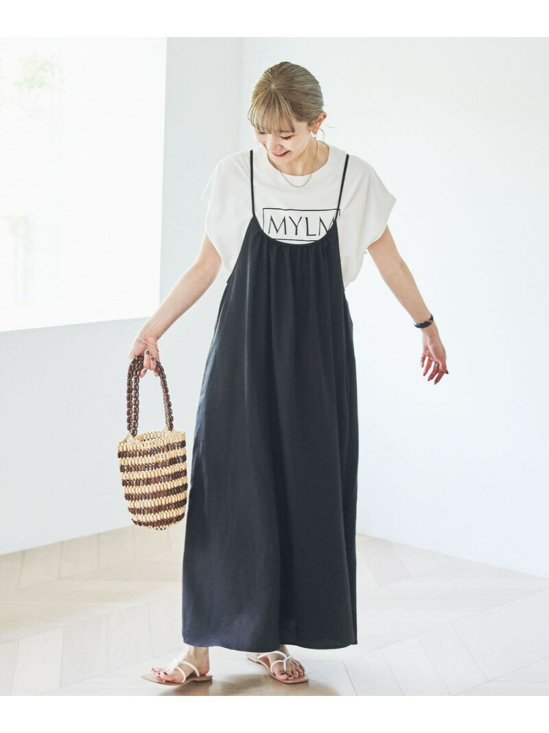 【SALE／11%OFF】ヴィンテージ加工ツイルキャミワンピース coen コーエン ワンピース・ドレス ワンピース ブラック グレー オレンジ グリーン パープル【RBA_E】【送料無料】[Rakuten Fashion]のサムネイル