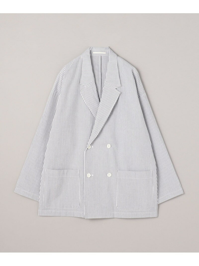 【SALE／40%OFF】シアサッカーダブルジャケット coen コーエン ジャケット・アウター テーラードジャケット・ブレザー ホワイト ネイビー【RBA_E】【送料無料】[Rakuten Fashion]
