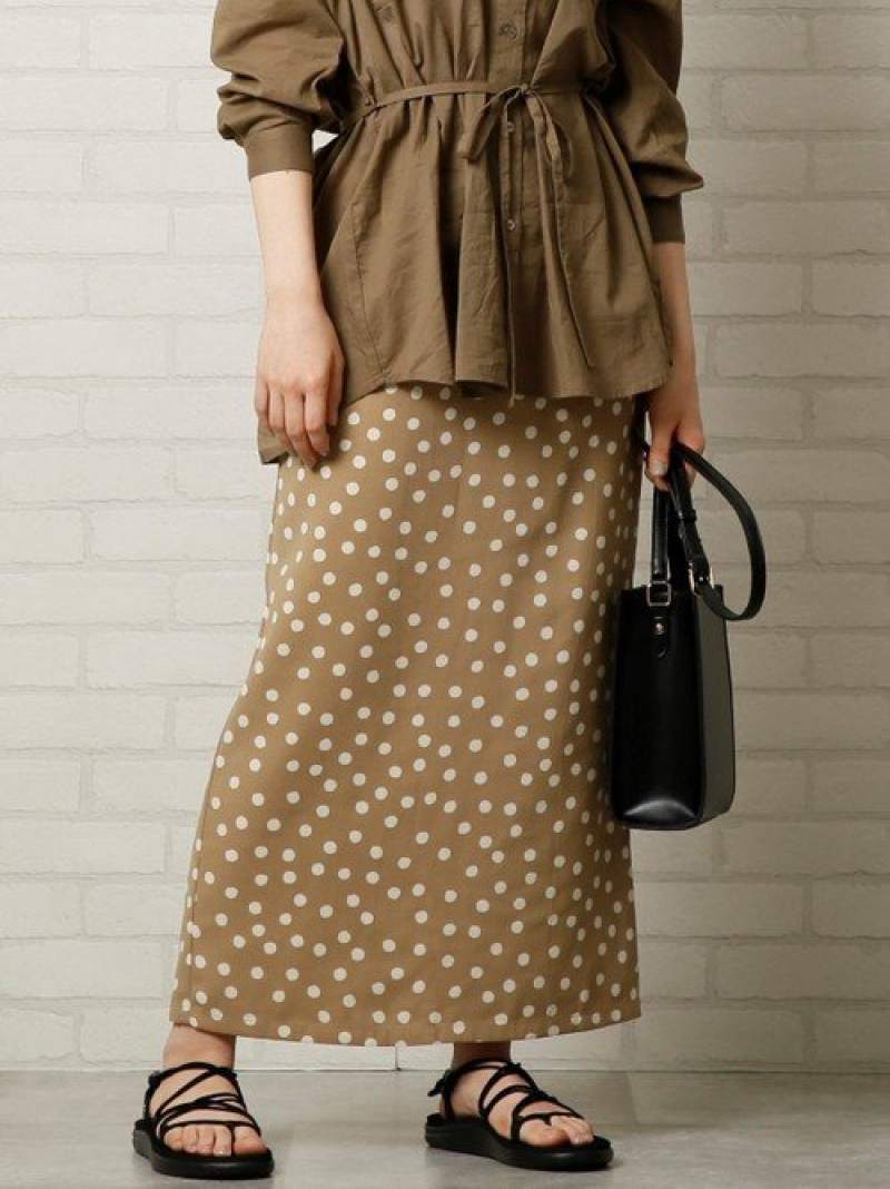 [Rakuten Fashion]【WEB限定】プリントタイトスカート(ドット柄/小花柄) c...
