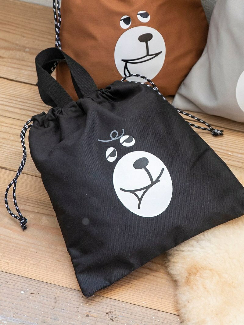 【SALE／25%OFF】【WEB限定】コーエンベア持ち手付き巾着バッグ coen bear コーエン バッグ ショルダーバッグ ブラウン グレー ブラック【RBA_E】[Rakuten Fashion]