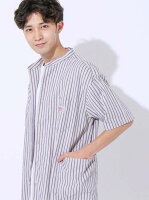 [Rakuten Fashion]SMITH’S別注バンドカラー半袖シャツ# coen コーエン シャツ/ブラウス 半袖シャツ ベージュ ネイビー