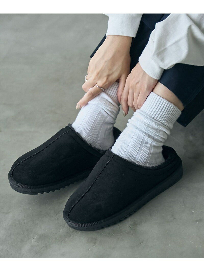 【SALE／33%OFF】＜PARKNIK＞フェイクムートンミュール(WEB限定サイズ) coen コーエン シューズ・靴 ミュール ベージュ グレー ブラック【RBA_E】[Rakuten Fashion]