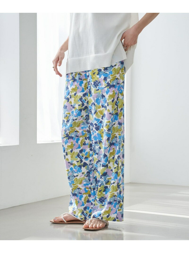 【SALE／50%OFF】フラワープリント イージーワイドパンツ coen コーエン パンツ その他のパンツ ブラック【RBA_E】[Rakuten Fashion]のサムネイル