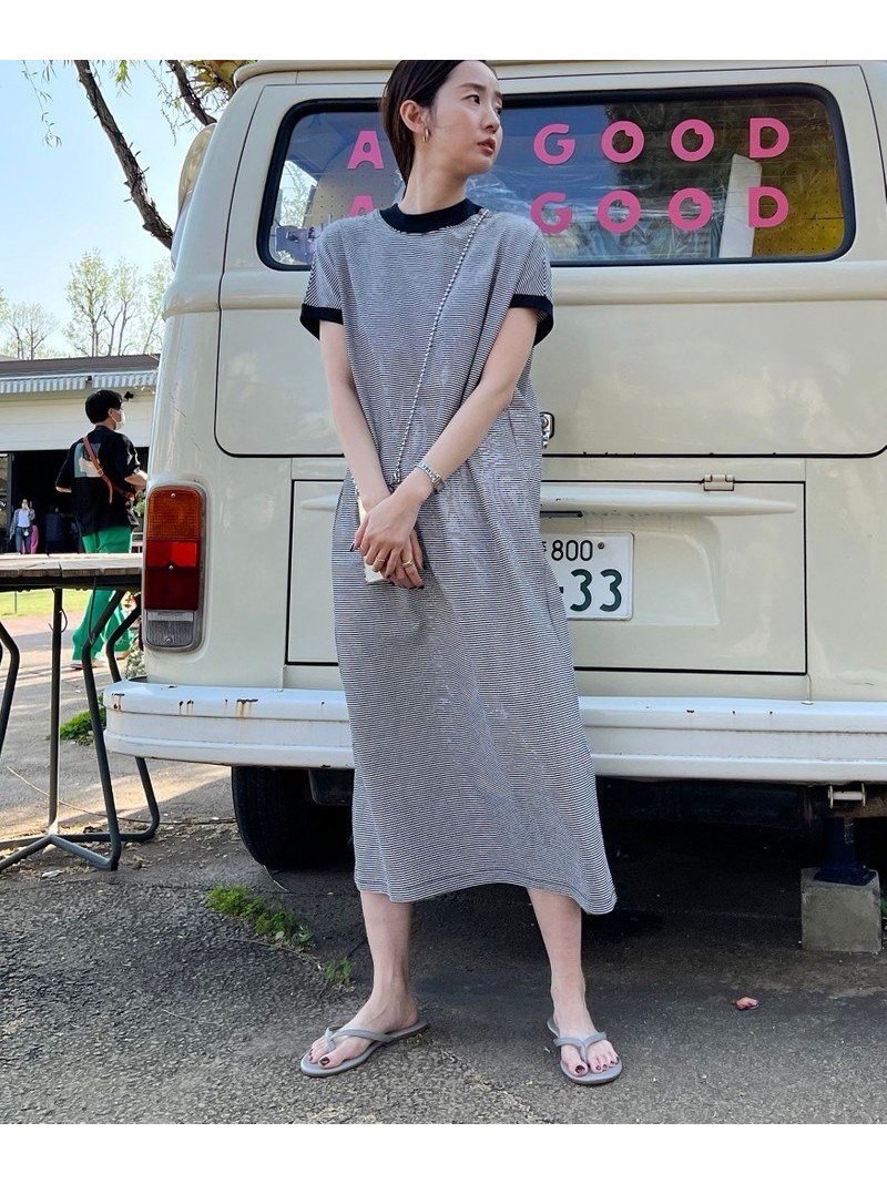 【SALE／50%OFF】【WEB限定復刻】リピT・USAコットンハイネックロングワンピース# coen コーエン ワンピース・ドレス ワンピース ブラック グレー ブラウン ネイビー パープル【RBA_E】[Rakuten Fashion]のサムネイル
